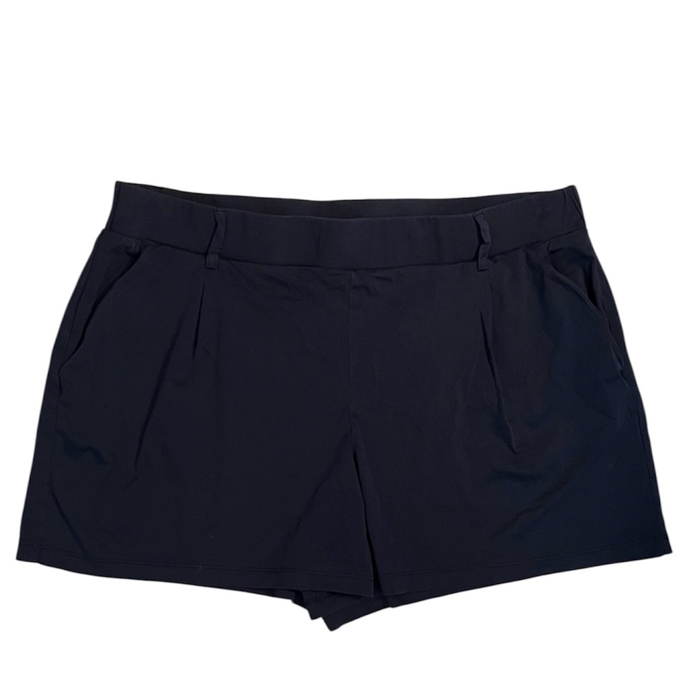 LOFT Navy Blue High Waist Shorts Elastic Waistband
